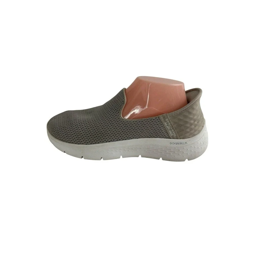 Skechers Go Walk Women’s Size 8  Slip-Ins Taupe Air Cooled Memory Foam Shoes